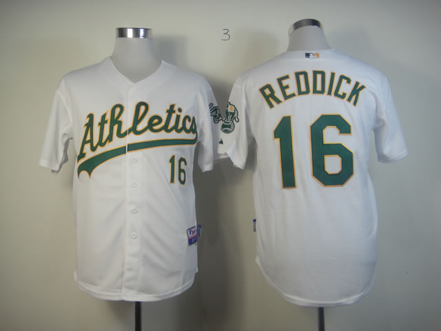 Men Oakland Athletics 16 Reddick White MLB Jerseys